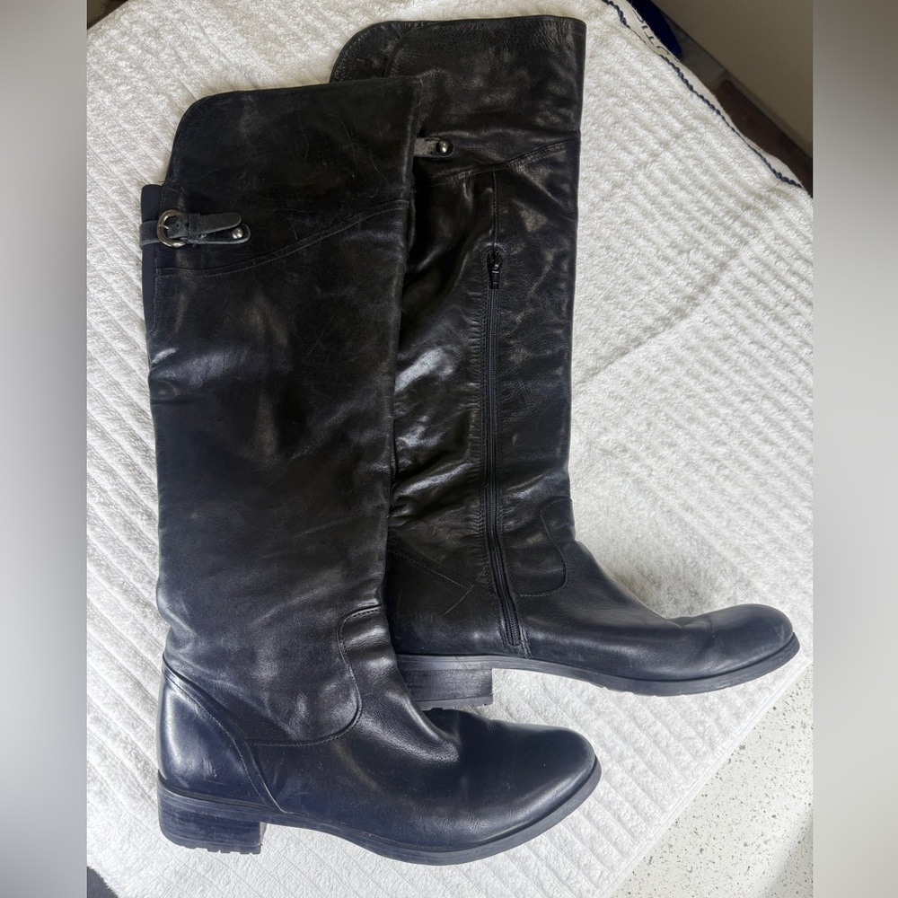 Matisse Sicoya Black Leather Knee High Riding Boots